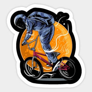 Astronaut Bike Rider BMX Sticker